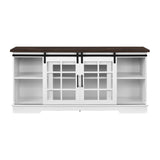 Multipurpose Sliding Door TV Cabinet Large Cabinet with 2 Sliding Glass Doors, TV Desk W1758P189946