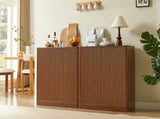 34.3" modern wavy sideboard, curved contour design storage cabinet, 2-door cabinet with storage W1162P393983