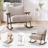 Modern Accent Chair Arm Chair Living Room Rocking Chair Metal Frame W1403P241855
