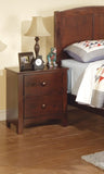 ZNTS Dark Oak Finish Nightstand 2-Drawers Pine Veneer MDF Wooden 1pc Modern Nightstand HS00F4234-ID-AHD