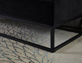 58.6" Bed Bench Metal Base with Storage Black Velvet W1097119560