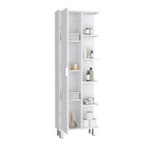 Crovie Linen 63-inch High Bathroom Cabinet Storage Cabinet with Four Open Shelves B070P173170