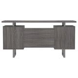 Weathered Grey 2-drawer Floating Top Office Desk B062P145457