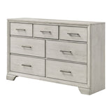 1pc Contemporary Style Storage Drawers Dresser Bedroom Solid Wood Wooden Furniture White Mist Finish B011P228954
