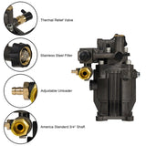 3000PSI Horizontal High-Pressure Washer, 3/4" Commercial Grade with Aluminum Swash Plate Pump 56621879
