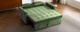 56.9" Loveseat Sofa Pull-out Sofa Bed Sleeper Sofa with a Reversible Backrest Cushion, Side Pockets, N719P208853F