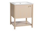 20-inch Bathroom Vanity with Ceramic Sink, Freestanding Single Vanity Set with Soft Closing Door, 91614210