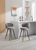 COOLMORE Counter Height Bar Stools Set 2 for Kitchen Counter Solid Wood Legs with a fixed height W1539111151