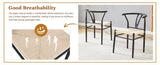 Wesborn Chair - Y-shaped Medieval Style Armchair for Dining Table, Woven Seat W2920P278932