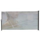 71"x138" Retractable Side Awning, Semi-transparent with UV printing,UPF50, Ideal for blocking W2205P305890