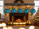 6PCS Set 3.9" Christmas Ball Ornaments Glass Hanging Balls for Holiday Treeations Colorful 78818053