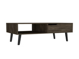 Coffee Table, One Open Shelf, One Drawer, Dark Walnut B097133228