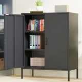 The metal storage locker, 40 inches high, comes with 2 doors and is suitable for homes, offices and T3421P312425