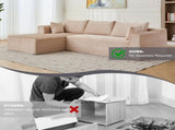 Compression Sectional Couch with Comfy Chaise, Boneless L Shape Sofa with Deep Seat, Minimalist 01595476