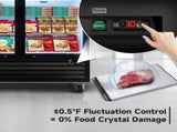 Glass Door Merchandiser Freezer 70 Cu.ft Swing Door Commercial Reach-In Display Freezers with LED W2095P435832