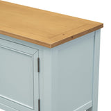 Series Ample Storage Vintage Console Table with Four Small Drawers and Bottom Shelf for Living 51302521