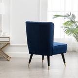 ZNTS Elon Contemporary Velvet Upholstered Accent Chair, Blue T2574P164255