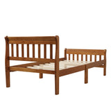 Wood Platform Bed Twin Bed Frame Panel Bed Mattress Foundation Sleigh Bed with WF192434AAL