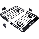 Rooftop Cargo Carrier Basket Motoring Roof Rack,Top Mount Roof Rack 42" black steel W46540105