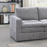 1pc LAF/RAF One Arm Chair Modular Chair Sectional Sofa Living Room Furniture Granite Morgan Fabric B011126789