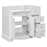 36'' Bathroom without Basin Sink, Solid Wood Frame Bathroom Storage Cabinet, Freestanding GL-N710P184833K