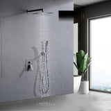 Shower System Shower Faucet Combo Set Wall Mounted with 10" Rainfall Shower Head and handheld shower W92856802