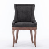A&A Furniture, Ultra Side Dining Chair, Thickened fabric chairs with neutrally toned solid wood W1143P154100