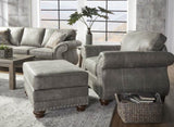 Leinster Faux Leather Upholstered Nailhead Chair and Ottoman T2574P196949