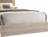 ZNTS Contemporary Cream Finish Queen Size Bed Bedroom Furniture Gray V-Design Headboard Rubberwood B011P236815