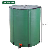 ZNTS 66 Gallon Folding Rain Barrel Water Collector Green 52937167