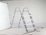 4 Steps 52in Pool Ladder Iron Grey Frame White Steps Safety Ladder 37309487