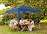 2 x 2m Two Doors & Two Windows Practical Waterproof Right-Angle Folding Tent Blue 50301898