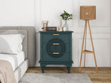Hollow-Carved 3 Drawer Dresser Storage Chest with Metal Handles For Living Room Bedroom W688P145776