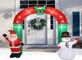 8ft with Santa Snowman 7 Lights Inflatable Festive Arch Decoration 14926679
