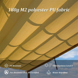 Outdoor Retractable Pergola with Weather-Resistant Sun Shade Canopy, Aluminum Pergola Gazebo for W1859110171