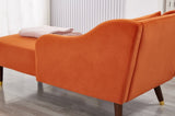 Modern Chaise Lounge Chair Velvet Upholstery W1097124940