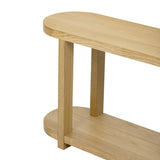 U_STYLE Modern Minimalist Ash Veneer Entryway Table with Streamlined Desktop Design, Suitable for N711P241273O