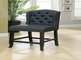 Rustic Style 2pc Counter Height Chair Bold Distressed Nailhead Trim Wingback Antique Black Finish B2741P408967