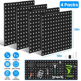 ZNTS Metal Pegboard Panels for Wall Garage Utility Tools Pegboard Storage System for Workbench, Shop, 01728836