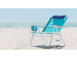 Reclining 4-Position Oversize Beach Chair with Adjustable Pillow and Storage 02649917