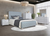 White 5-Drawer Chest with Metal Legs B062P209024