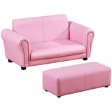 Kids Sofa Set with Footstool-Pink 93471348