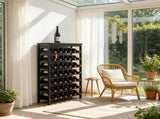 42 Bottle Capacity 7-Tier Bamboo Wine Rack, Modular Freestanding Wine Holder Display Shelf , 83355442