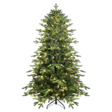 Artificial 4ft Green Christmas Tree with 1071 PE/PVC Mixed Branch Tips, 150L warm white led, Steel 19373615
