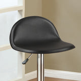Adjustable Black PU Bar Stools, Chrome SR011552