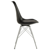 Black and Chrome Padded Dining Chair B062P153714