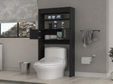 Morley 2-Shelf Over The Toilet Cabinet Black Wengue B06280755