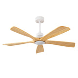 Hot sales 52 Inch Modern Ceiling Fan With 3 Color Dimmable 5 Solide Wood Blades Remote Control W2991P334793
