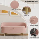 ZNTS 50 inchesMulti-functional long rectangular bed end storage sofa stool teddy fleece W1278122702