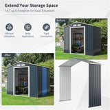 7 Feet Shed Width Outdoor Storage Shed Extension Kit 22116948
